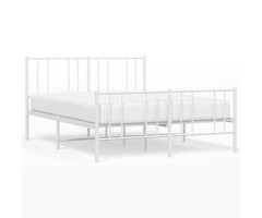 Vidaxl Cadre de lit métal blanc 120x200 cm - 34% de remise