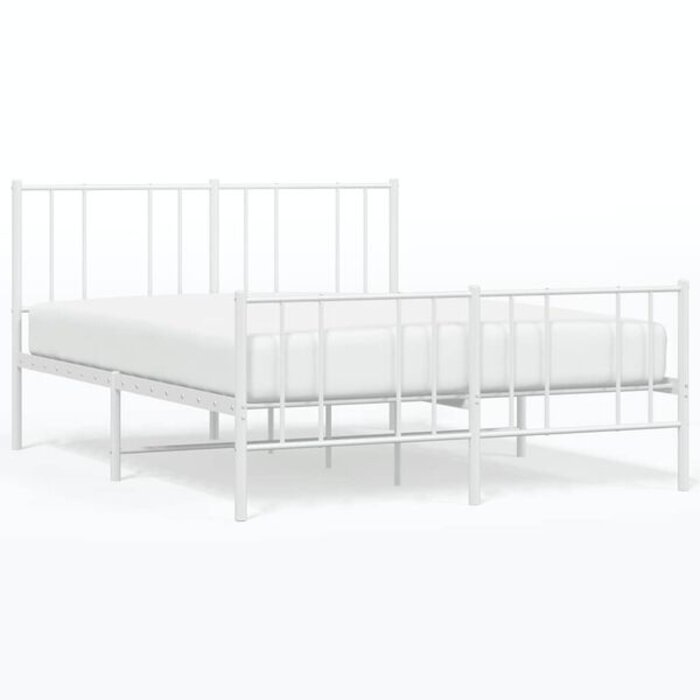 Vidaxl Cadre de lit métal blanc 120x200 cm - 34% de remise
