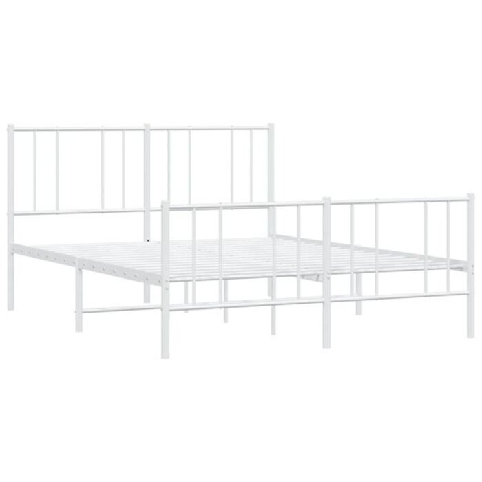 Vidaxl Cadre de lit métal blanc 120x200 cm - 34% de remise