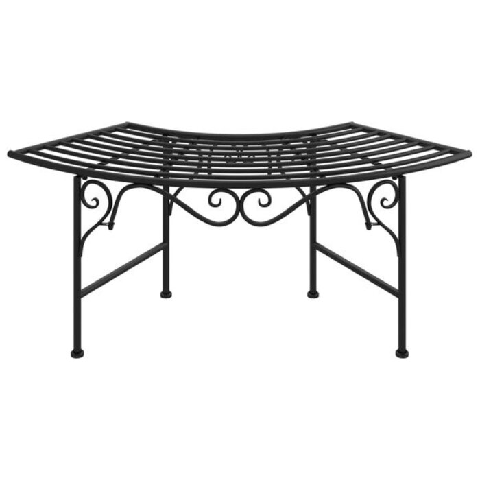Vidaxl Banc circulaire pour arbre en acier noir - 113 cm - 34% de remise