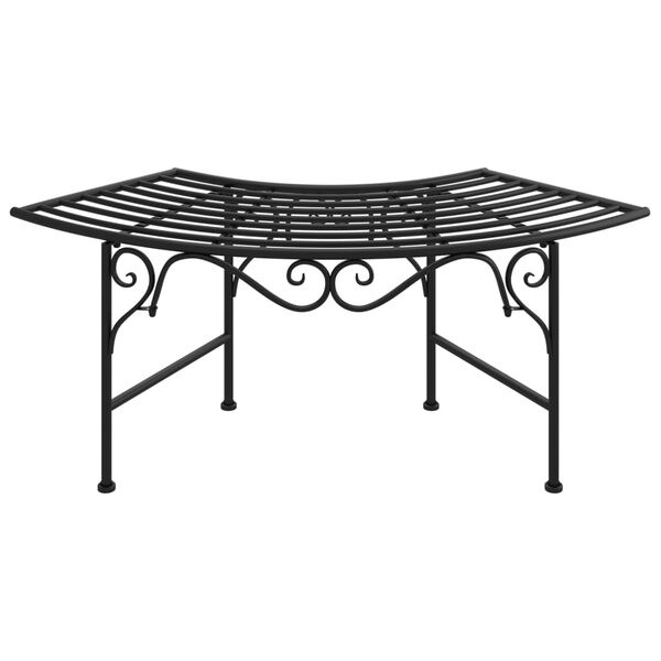 Vidaxl Banc circulaire pour arbre en acier noir - 113 cm - 34% de remise