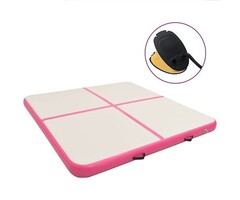 Vidaxl Tapis de gymnastique gonflable 200x200x10 cm Rose - 35% de remise