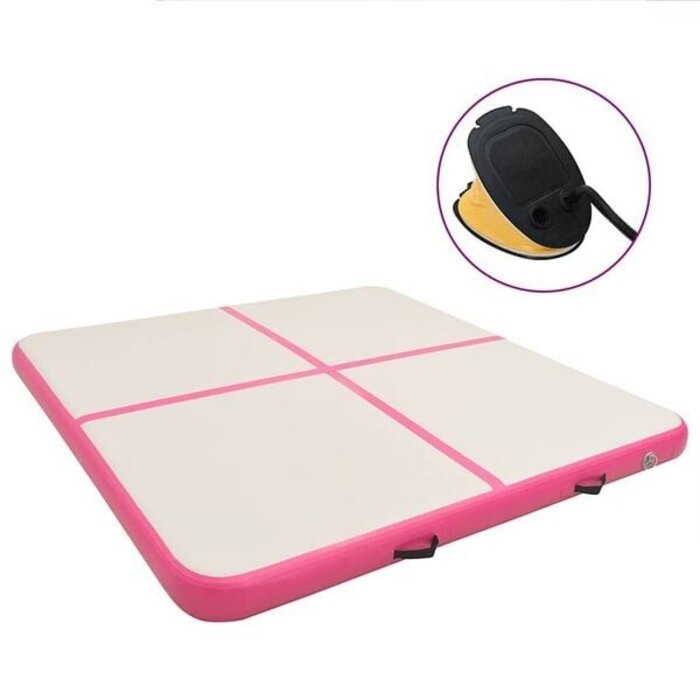 Vidaxl Tapis de gymnastique gonflable 200x200x10 cm Rose - 35% de remise