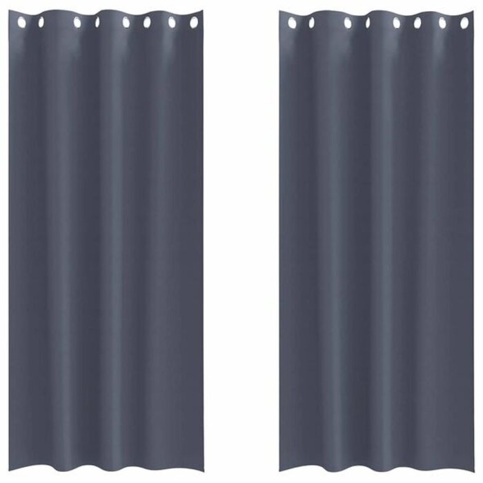 Vidaxl Lot de 2 rideaux occultants Antraciet M, 260x140 cm - 30% de remise