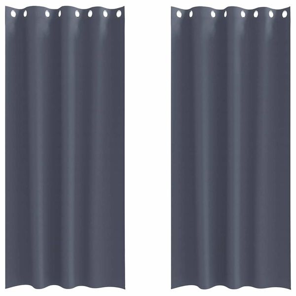 Vidaxl Lot de 2 rideaux occultants Antraciet M, 260x140 cm - 30% de remise
