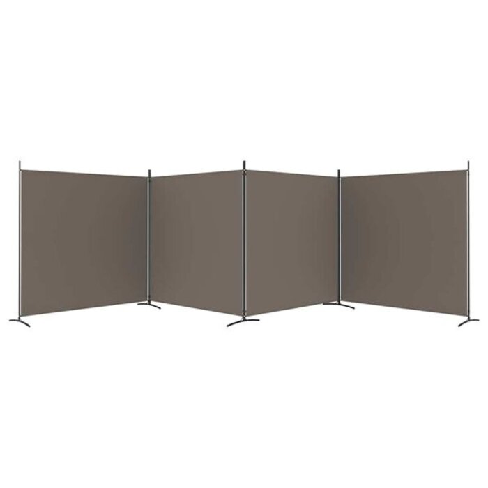 Vidaxl Paravent 4 panneaux 698x180 cm Gris anthracite - 34% de remise - Taille M