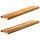 Lot de 2 appuis de fenêtre en chêne massif 100x15x2 cm - 34% de remise