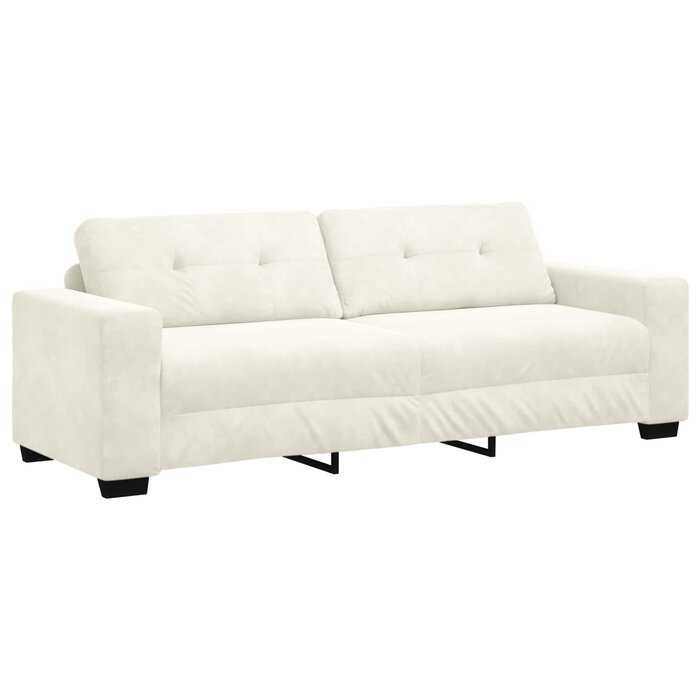 Vidaxl Canapé 3 places velours crème 220 cm - 35% de remise