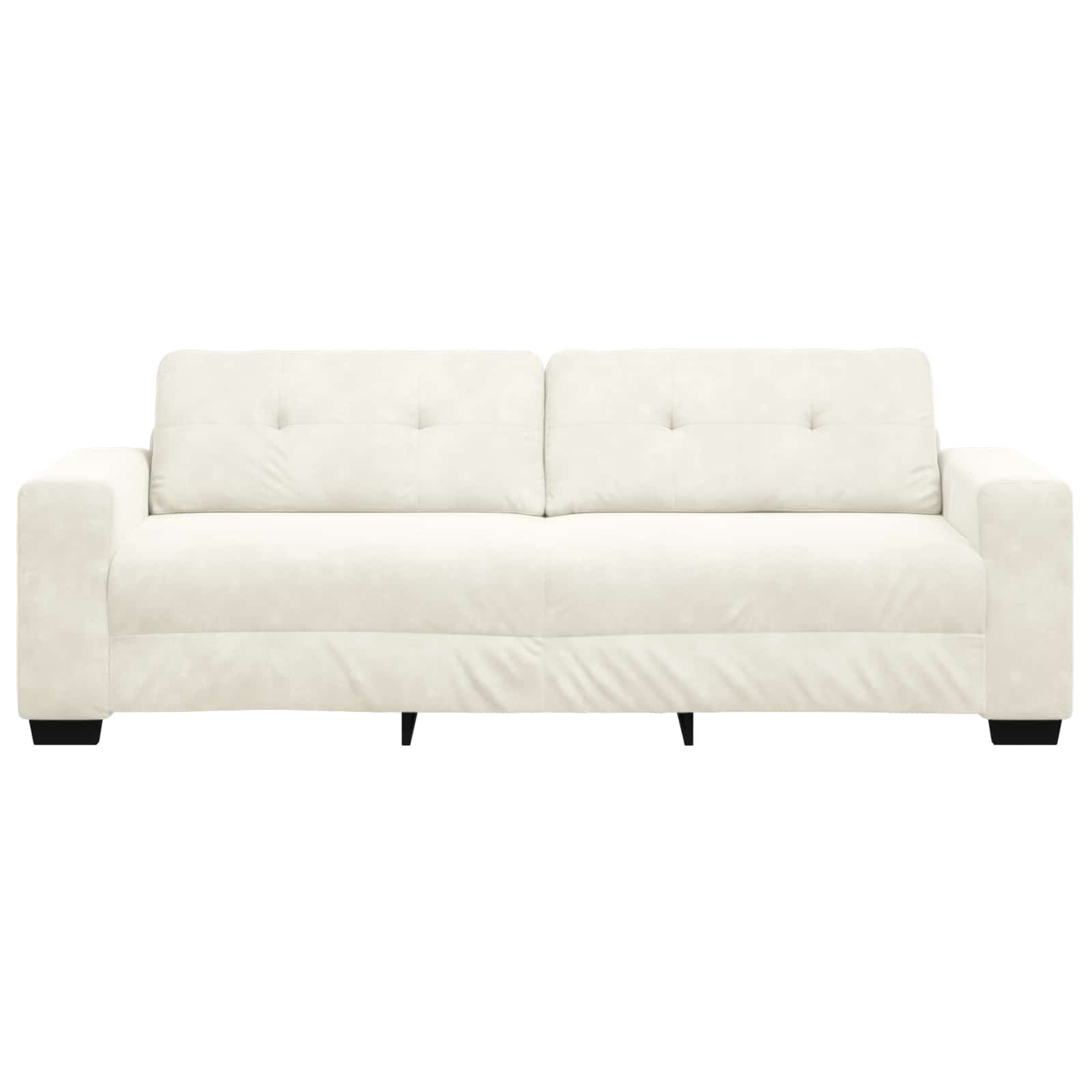 Vidaxl Canapé 3 places velours crème 220 cm - 35% de remise