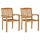 Lot de 2 chaises de jardin empilables en teck massif - 35% de remise