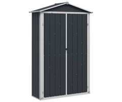 Vidaxl Abri de jardin en acier galvanisé anthracite 116x45x175 cm - 35% de remise