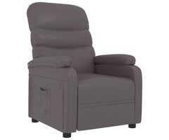 Vidaxl Fauteuil inclinable en similicuir gris - 35% de remise