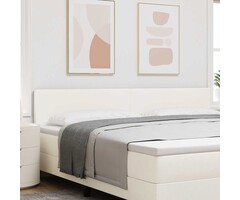 Vidaxl Tête de lit crème 200 cm coton - 34% de remise
