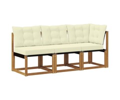 Vidaxl Salon de jardin 3 places en bois d'acacia - 35% de remise