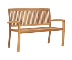 Vidaxl Banc de jardin 2 places en teck massif - 35% de remise