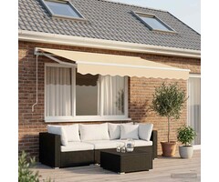 Vidaxl Toile de store banne 2,5x2 m, couleur crème - 32% de remise