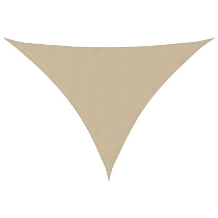 Vidaxl Voile d'ombrage triangulaire 3,5x3,5x4,9m - Beige - 31% de remise