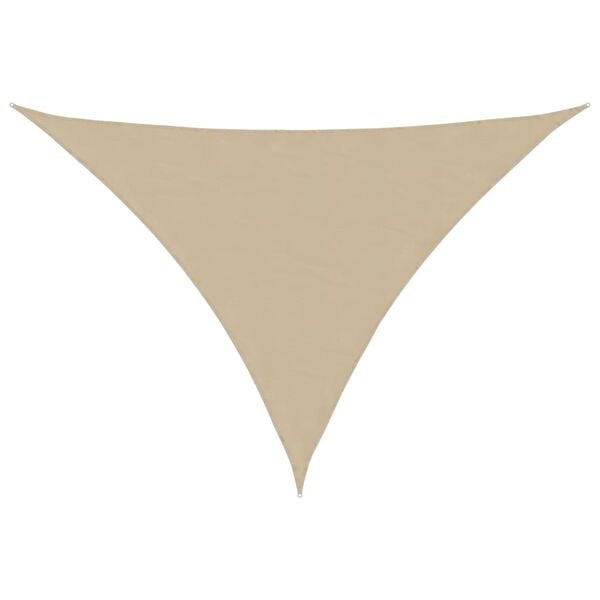 Vidaxl Voile d'ombrage triangulaire 3,5x3,5x4,9m - Beige - 31% de remise
