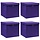 Lot de 4 boîtes de rangement violettes 28x28x28cm - 31% de remise