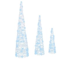 Vidaxl Set de 3 Sapins de Noël LED Acrylique - 33% de remise
