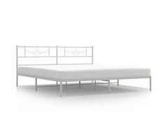 Vidaxl Cadre de lit métal blanc 180x200 cm - 34% de remise