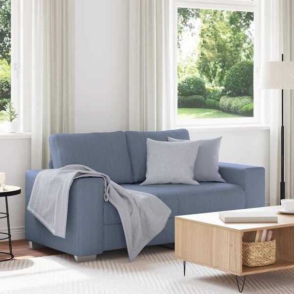 Vidaxl Canapé Loveseat bleu en velours côtelé - 35% de remise