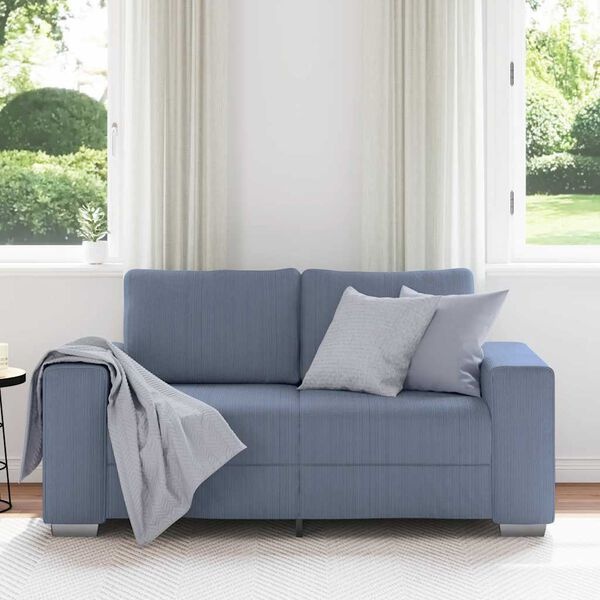 Vidaxl Canapé Loveseat bleu en velours côtelé - 35% de remise