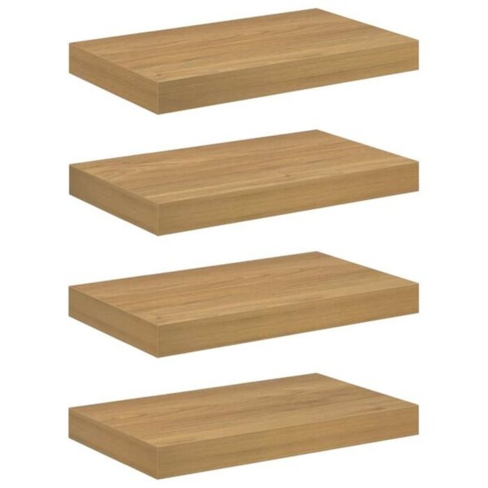 Vidaxl Lot de 4 étagères murales marron 40x23,5cm - 33% de remise