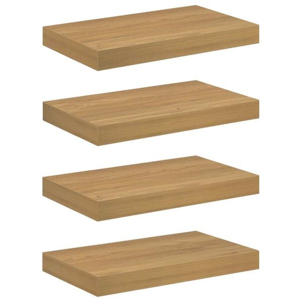 Vidaxl Lot de 4 étagères murales marron 40x23,5cm - 33% de remise