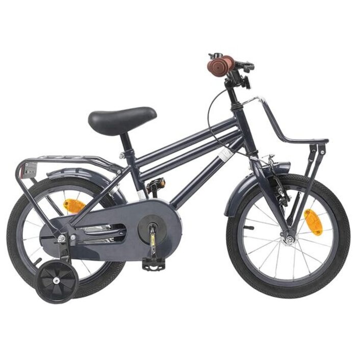 Vidaxl Vélo enfant 14 pouces gris foncé - 3 à 5 ans - 35% de remise