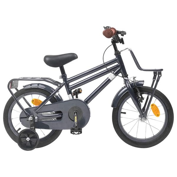 Vidaxl Vélo enfant 14 pouces gris foncé - 3 à 5 ans - 35% de remise