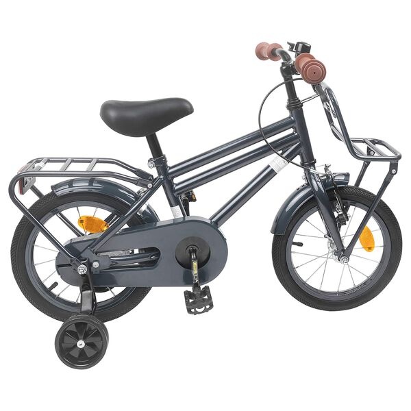 Vidaxl Vélo enfant 14 pouces gris foncé - 3 à 5 ans - 35% de remise