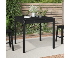 Vidaxl Table de jardin carrée en pin massif noir - 82,5x82,5x76 cm - 33% de remise