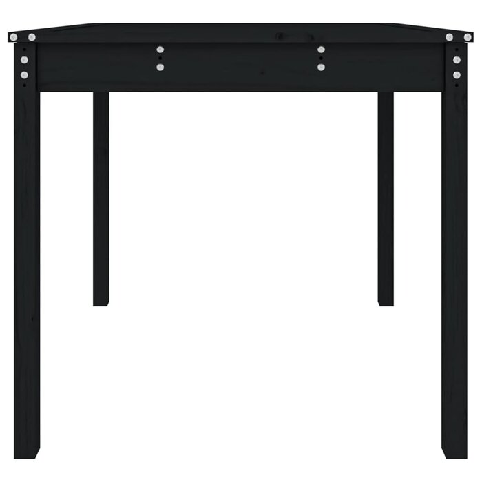 Vidaxl Table de jardin carrée en pin massif noir - 82,5x82,5x76 cm - 33% de remise