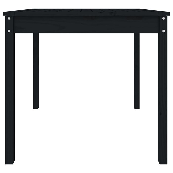 Vidaxl Table de jardin carrée en pin massif noir - 82,5x82,5x76 cm - 33% de remise