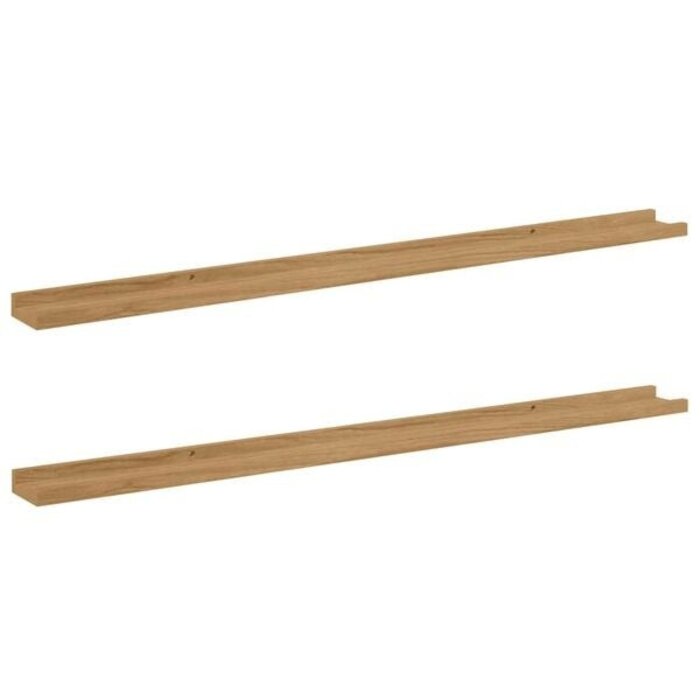Vidaxl Lot de 2 étagères murales 115cm bois marron - 32% de remise