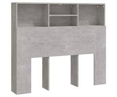 Vidaxl Tête de lit avec rangement gris béton 120cm - 33% de remise