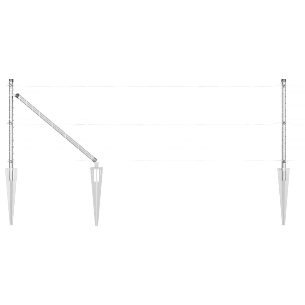 Vidaxl Kit 13 Poteaux de Clôture Acier Galvanisé 60 cm - 34% de remise