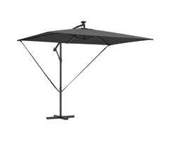 Vidaxl Parasol déporté LED anthracite 294x270 cm - 35% de remise