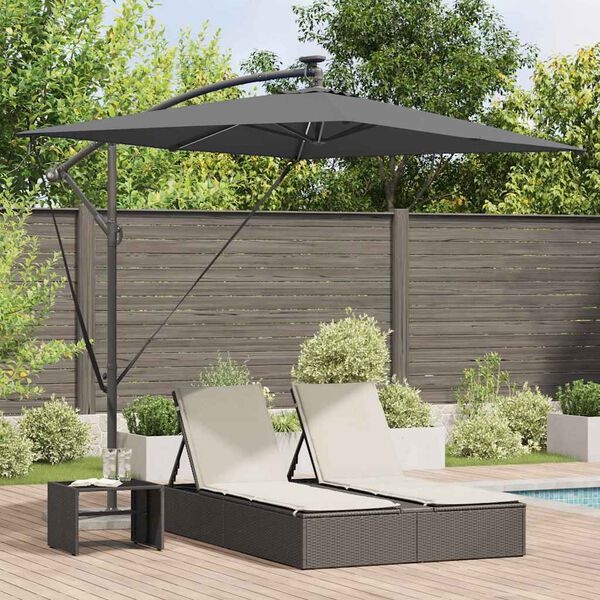 Vidaxl Parasol déporté LED anthracite 294x270 cm - 35% de remise