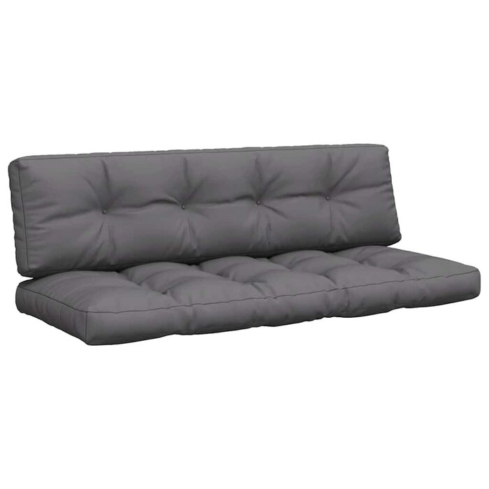 Vidaxl Ensemble de 2 coussins pour palette anthracite - 34% de remise