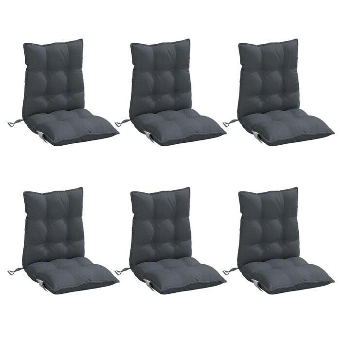 Vidaxl Lot de 6 coussins de chaise anthracite 100x50 cm - 34% de remise