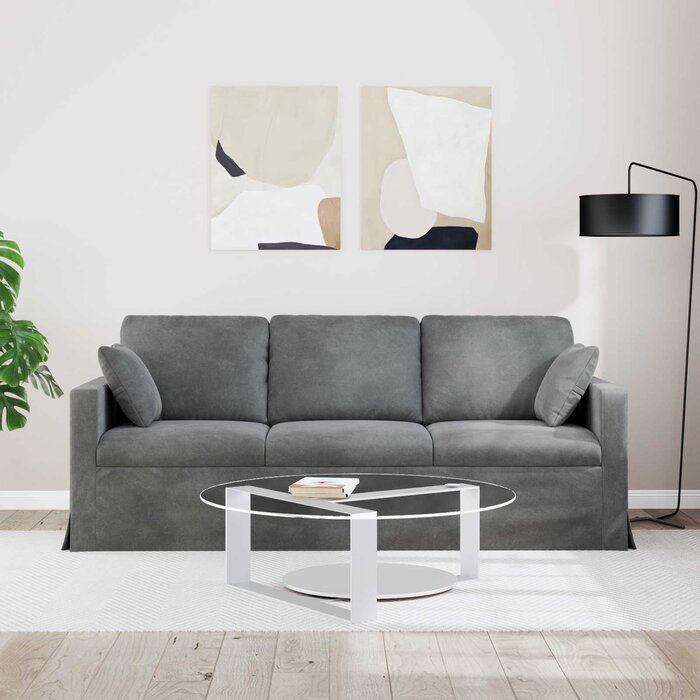 Vidaxl Canapé en velours gris foncé - 198 cm - 35% de remise