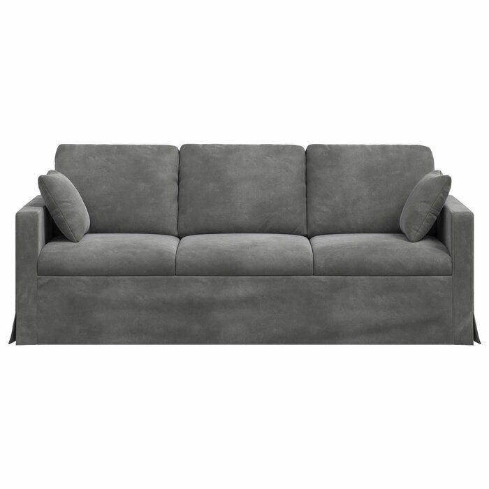 Vidaxl Canapé en velours gris foncé - 198 cm - 35% de remise