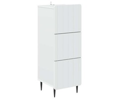 Commode blanche 3 tiroirs - 33x34,5x92 cm - 34% de remise