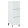 Commode blanche 3 tiroirs - 33x34,5x92 cm - 34% de remise