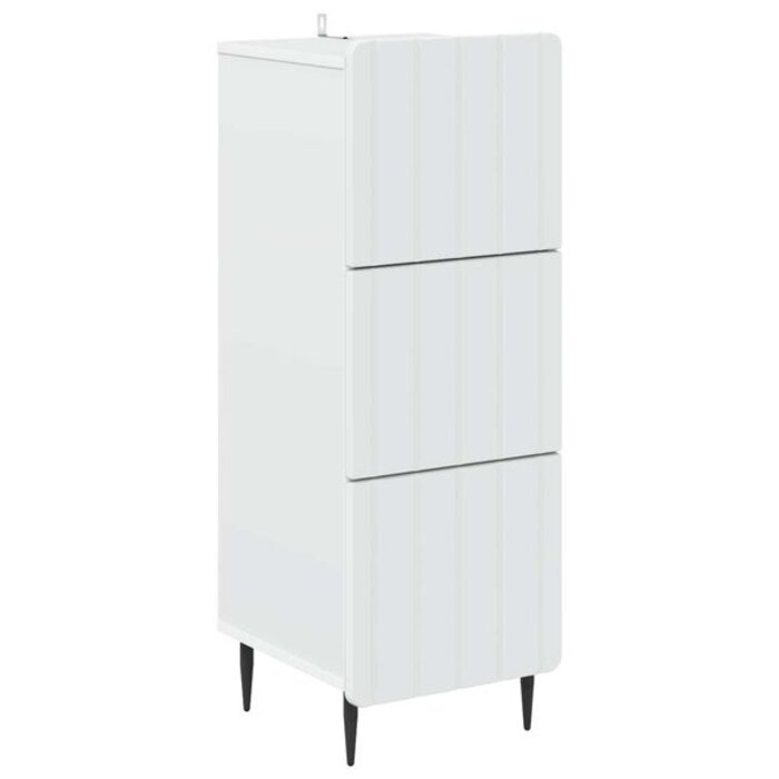 Commode blanche 3 tiroirs - 33x34,5x92 cm - 34% de remise