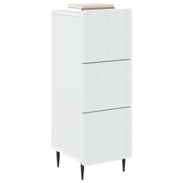 Commode blanche 3 tiroirs - 33x34,5x92 cm - 34% de remise