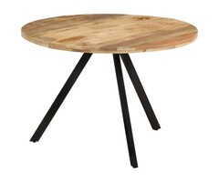 Vidaxl Table à manger bois de manguier 110cm - 35% de remise