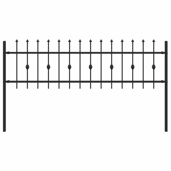 Vidaxl Clôture en acier thermolaqué 200 x 130 cm noire - 34% de remise
